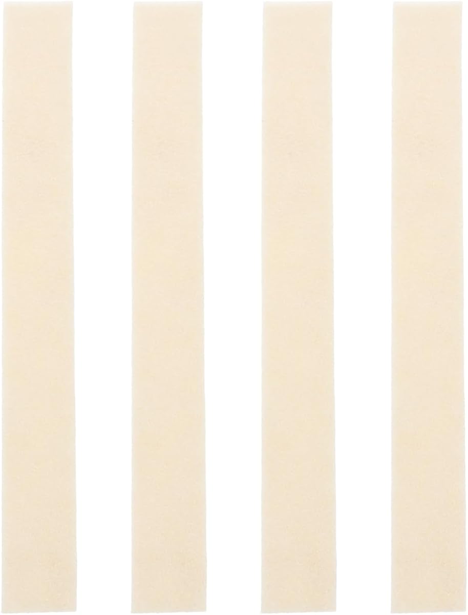 Toddmomy 4 tiras de fieltro autoadhesivas para instrumentos de viento para flauta, clarinete, trombón, reducción de ruido y almohadillas de protección