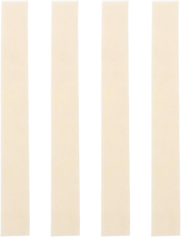 Toddmomy 4 tiras de fieltro autoadhesivas para instrumentos de viento para flauta, clarinete, trombón, reducción de ruido y almohadillas de protección