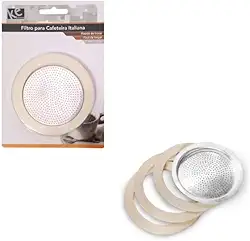 Filtro Cafeteira Italiana 3 Xícaras Com Borracha Reposição