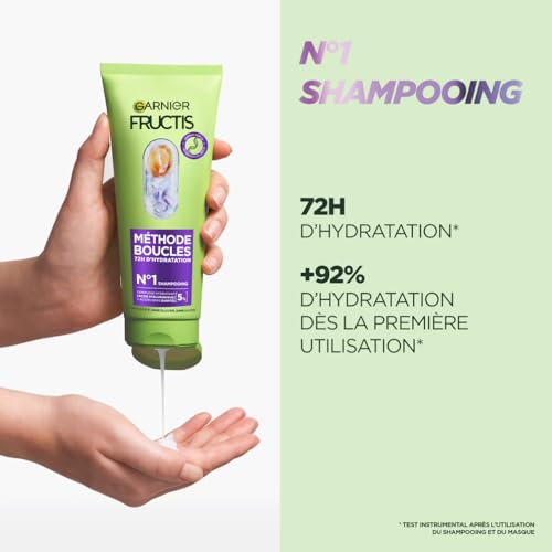 GARNIER FRUCTIS - Méthode Boucles - Routine Cheveux Bouclés - Shampooing (200 ml) + Masque (370 ml) + Spray (150 ml) - Acide Hyaluronique & Beurre De Karité - Sans Silicone, Ni Sulfate - Homme & Femme – Image 5