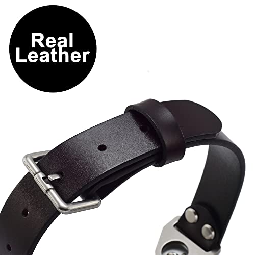 Leather Collar Martingale Collar Stainless Steel Chain With Secure Buckle Chain Collar For Small Medium Large Dogs(Gold Chain, M) #TOP3