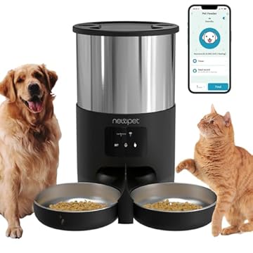 5L Alimentador Automatico Pet, Tuya WiFi Alimentador Automatico Gatos, Fácil de Programar Pequenos Animais de Estimação em Ambientes Internos