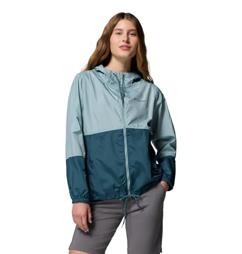 Columbia corta-vento feminino Flash Forward II, Azul esmagado/azul claro, P