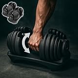 【片手一つで、重量変化。】 TOPFILM ダンベル 可変式 可変式ダンベル 24kg × 2個セット ALLBLACK 【JAPAN BRAND】