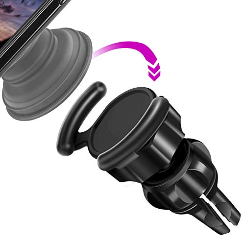 Car Mount Compatible Users - VOJOY 360° Rotation Air Vent Out Stand Car Mount with Adjustable Switch Lock for GPS Navigation Compatible with All Smartphones (Black)