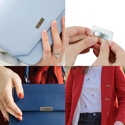 30 Stück Magnetknöpfe Zum Annähen, Magnete Zum Einnähen, Starker Magnetverschluss Für Taschen Und Kleidung, Versteckte Mini Magnete Mit PVC-Beschichtung, Ideal Für Nähprojekte Wie Vorhänge Und Taschen