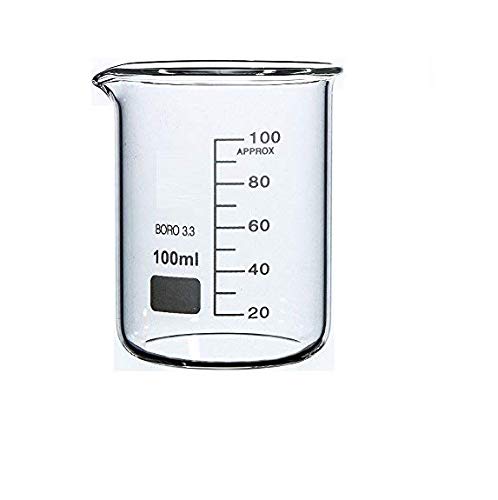 Rocwing Boro 3.3 Glass Graduated Measuring Beaker for Lab or Kitchen (100ml)
