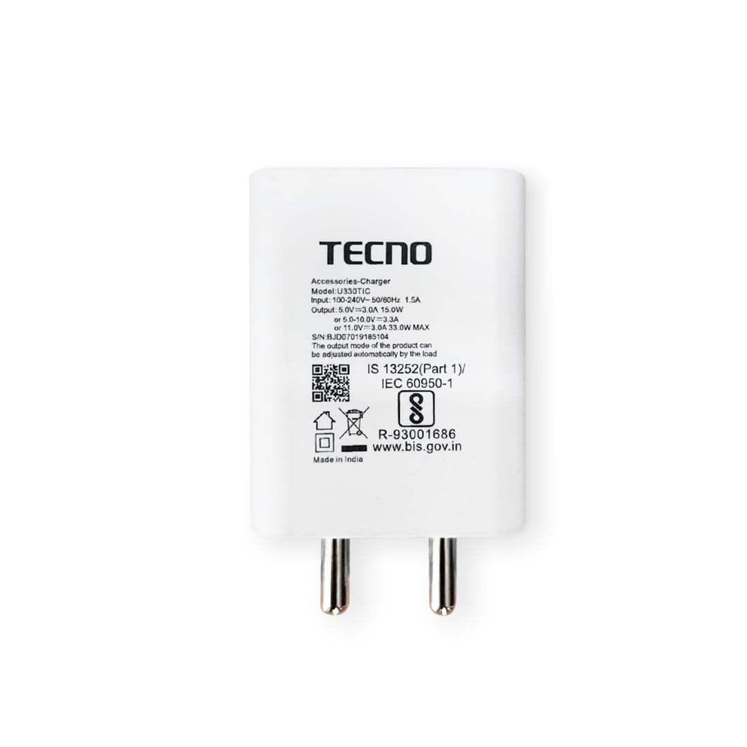 Tecno | USB-C | 33W Power Adapter Tecno | USB-C | 33W Power Adapter