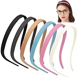 TOBATOBA Headbands for Glasses Wearers No Pressure No Headache Square Sunglasses Headband for Women Comfortable Plastic Hairbands with teeth, Womens Headbands Non Slip 6Pcs