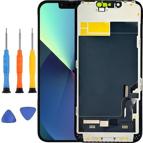 Tefnkiee for iPhone 13 Screen Replacement for iPhone 13 Screen Replacement A2482 A2631 A2633 A2634 A2635 LCD Display digitizer Touch Screen with Tools Black 6.1 Inch