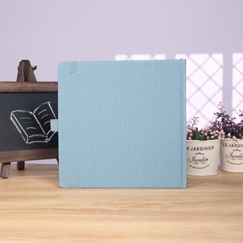 TIEFOSSI Dziennik w kropki, notatnik w kropki dla kobiet i mężczyzn, twarda okładka ze skóry PU, gruby papier 160 g/m², 160 ponumerowanych stron ze złotymi krawędziami, kwadratowy pamiętnik 20,4 x