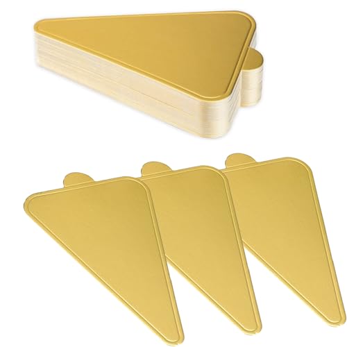 100 Pièces Mini Planches à Gâteaux Doré Supports à Gâteau en Form