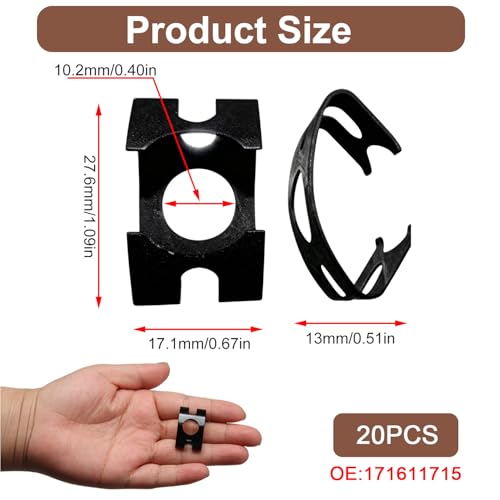 20x Bremsschlauch Klemme Set – Hochwertige Bremsschlauch Schellen & Bremsleitung Halter Golf, Audi, VW, Scirocco – Feststellbremsseil Clip Halter, Halterungsfederklammer für Kühlerschlauch