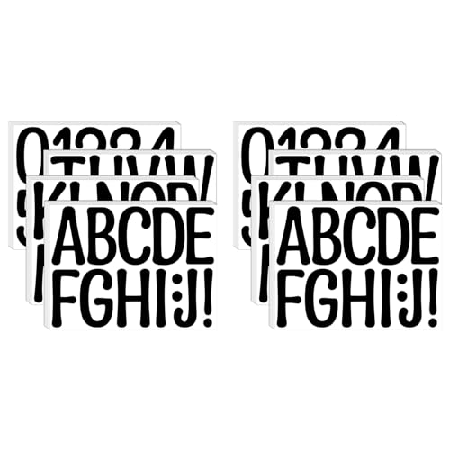 Pegatinas de letras del alfabeto grandes de vinilo autoadhesivo negro para manualidades