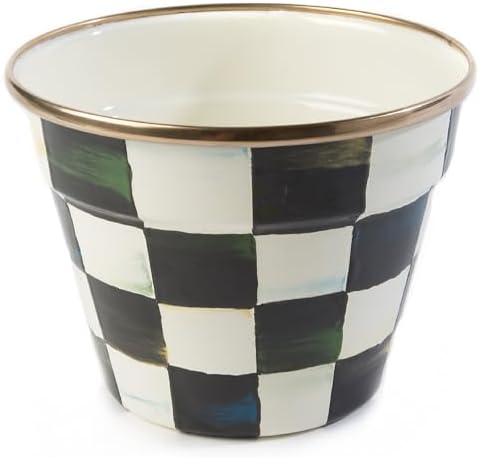 MACKENZIE-CHILDS Enamel Garden Pot, Planting Pot for Plants and F...