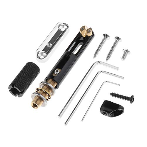 Alnicov Headless Guitar Bridge One Set Black Single Head Guitar Bridge With Worm involved string device Accessories