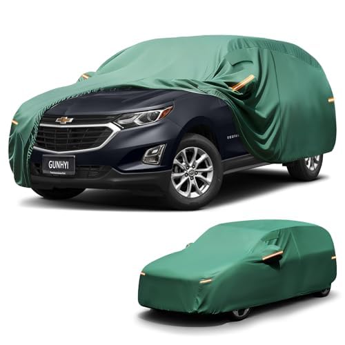 GUNHYI Car Cover Custom Fit Chevrolet Equinox (2004-2026) Waterproof All-Weather, 16-Layer Heavy Duty Full Exterior Cover with Vents, Driver Door Zipper & Towel, Summer Sun/UV/Rain Protectio