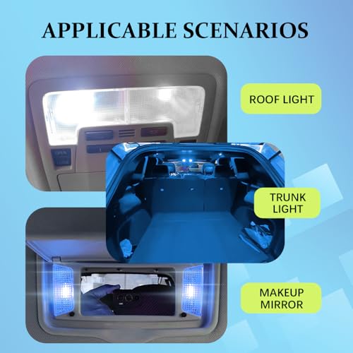 10 luces LED para visera de auto, color azul hielo miniatura 7