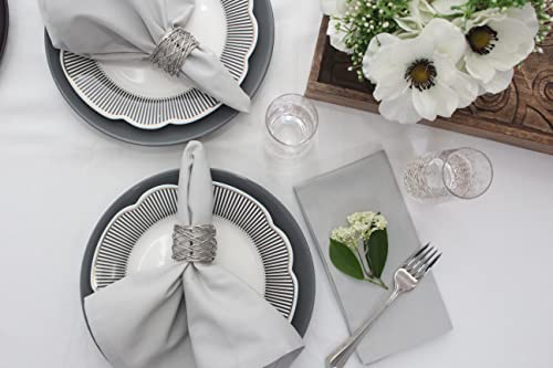 Cotton Craft Cloth Napkin - Set Of 12-100% Cotton Twill Table Napkins - Everyday Lunch Dinner Napkin Holiday Xmas Summer Birthday Party Gift - Soft Washable Absorbent Reusable Napkin - 18X18 - Grey #TOP7