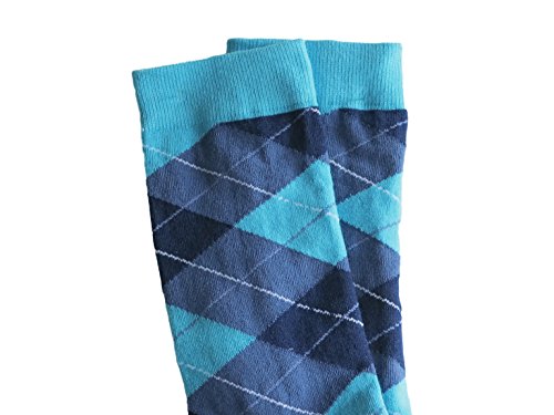 vangobeauty Made in Usa Mid Calf Argyle Socks Teal Blue Navy Blue and Grey3