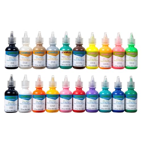 Peintures tissu 3D Scribbles 1 oz pour ateliers de customisation - 5