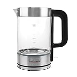 Füllstandsanzeige GASTROBACK #42442 Design Glaswasserkocher Basic, großer Glas-Behälter mit 1,7 Liter Volumen und Füllstandsanzeige, 3.000 Watt max.