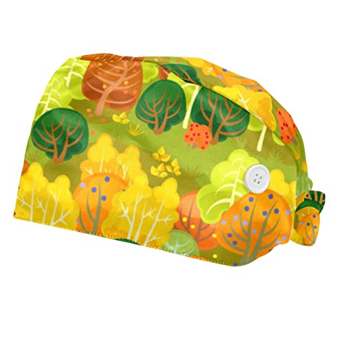 Chapeaux bouffants et casquettes de travail ajustables mixtes JDEZ motif automne