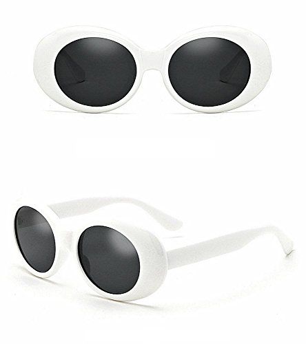 Clout Goggles | Bold Oval Sunglasses - Best Quality (White)