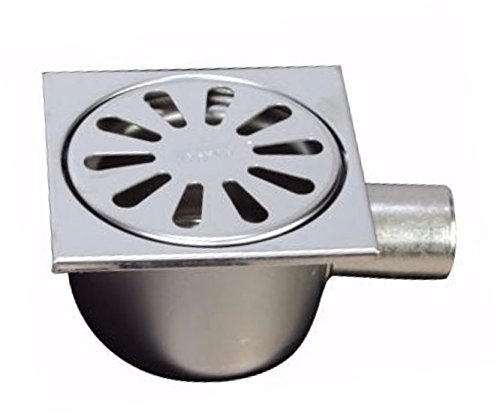 Preisvergleich Produktbild MERT Bodenablauf einteilig, komplett aus Edelstahl (304), 100x100 mm Wageerecht