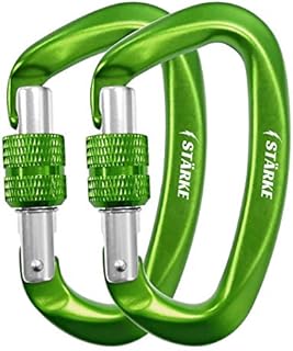 TÄGLICH Heavy Duty Locking Carabiner Clips | 8cm / 3inch - 12kn (1200KG) | Screwgate D Ring Snap Hooks: Dog Leads, Harness, Keyring, Chain, Key, Hammock, Gym, Camping, Water Bottle, Bag, Belt