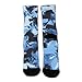 CWECVWE Boy's Dress Decor Socks Sport Baseball Compression Socks Travel Fashion Decor Blue Camouflage Camo Horse