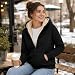 DRALOFAO Fleecejacke Damen mit Kapuze Warm Flauschig Teddyfleece Reißverschluss Komfortabel Übergangsjacke Herbstjacke Outdoor Kuscheljacke Sherpa Jacke für Alltag Zuhause