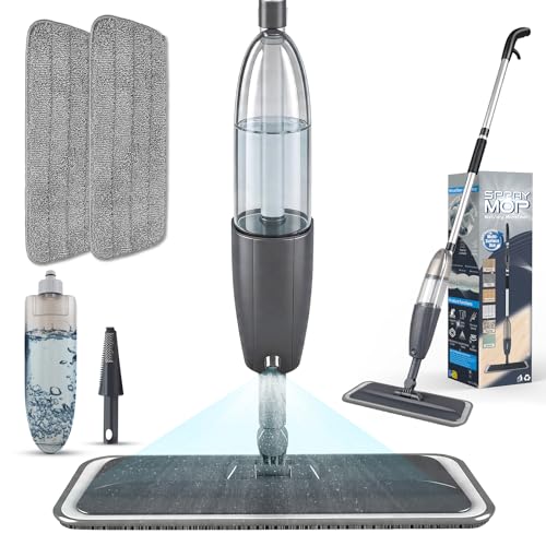 Spray Mop for Floor Cleaning with 360° Rotation - Multi-Surface Floor Cleaner for Wet/Dry Mopping Lightweight Handle for Kitchen Bathroom Hardwood&Tile Floors