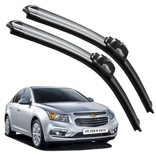 Image of Frameless Rubber Car Wiper Blades Set of 2 Compatible with (Chevrolet Cruze (2013-2018) (D-24,P-18))