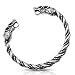 VikingsBrand Viking Norse Wolf Head Fenrir Arm Ring Bangle Bracelet