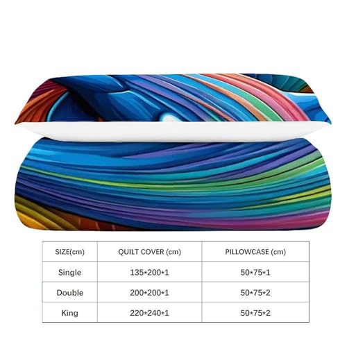 Housse de couette dauphin 3D en microfibre 135x200cm pour lit simple