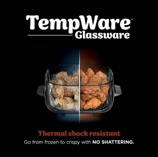 Miniatura 6 de Ninja Crispi - Freidora de aire (modelo FN 100White), apta para microondas, congelador y lavavajillas, sistema de cocción portátil de vidrio no