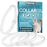 4 pièces Collier Anti Puces pour Chats, Collier de Puce pour Chat avec Une Protection Efficace de 10 Mois, Réglable, Imperméable, Traitement aux Puces Chat, pour Les Chatons de Gros Chats
