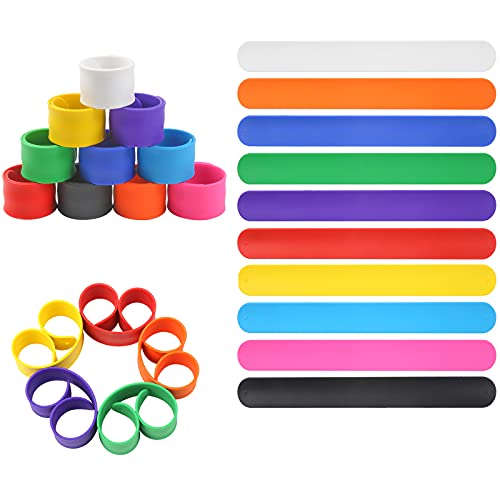 Diyasy Color Slap Bracelets,20 Pcs Silicone Snap Bracelets For Kids Soft Decorative Rainbow Colors Bracelet For Kids Girls Boys Birthday Party Favors And School Crafts #TOP2