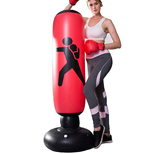 MTPATIO Aufblasbarer Boxsack für Kinder, freistehend, 1,5 m, Rot Cover