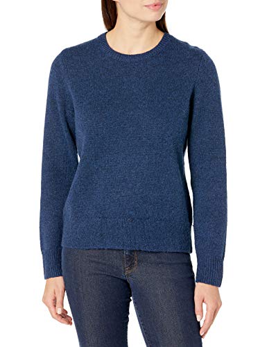 Pendleton Women's Shetland Crew Pullover Sweater, Prussian Blue Heather, XXS