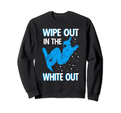 Snowboard Wipe Out Ski Resort Sweatshirt