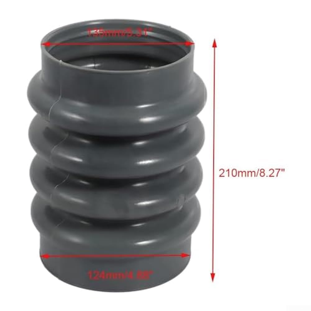 PU Faltenbalg für Wacker BS500 für rammer Grau 210mm PU Faltenbalg | Robustes PU-Material, wetterfest, abriebfest, für ideal für Baustellen, lange Lebensdauer