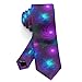 Supdreamc Mens Fashionable Green Purple Blue Clouds Galaxy Art Necktie - Easy to Tie Skinny Paisley Necktie for Wedding Holiday, Suit Outfit