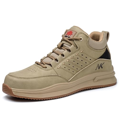Image of Steel Toe Shoes for Men Work Shoes Men Steel Toe Shoe for Construction Breathable Anti Smash Sneakers for Warehouse Lightweight Safety Unbreakable Sneakers for Industrial