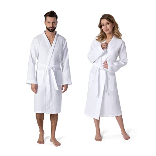 Möve Homewear Kimono Waffelpiquée in Gr. M aus 100 {a8c39a1b015161675d3ae65eb193096dfe422a21fa741fc31497d12ed895d186} Baumwolle, snow