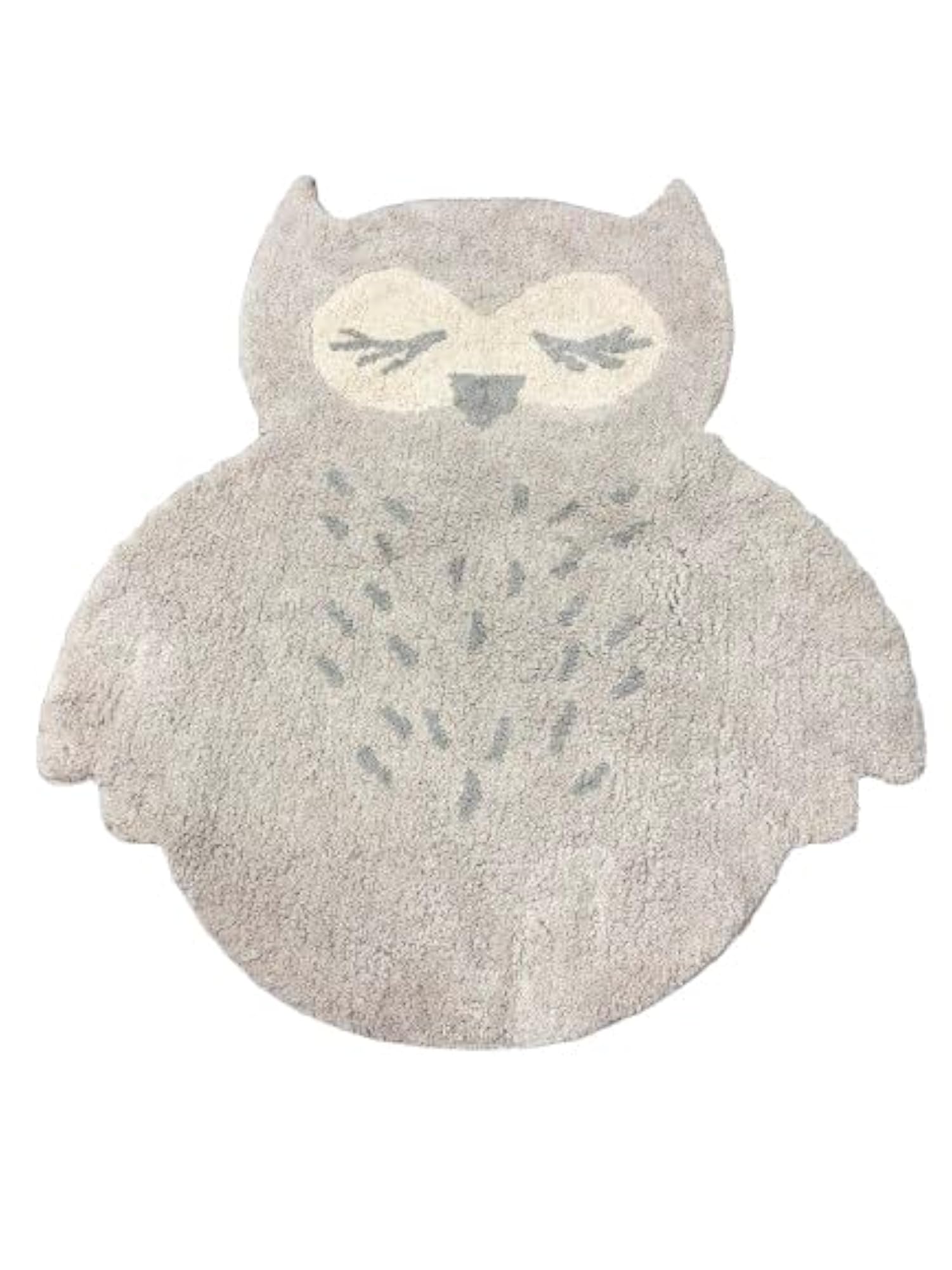 Owl Shaped Cotton Bath Mat for Kids Room