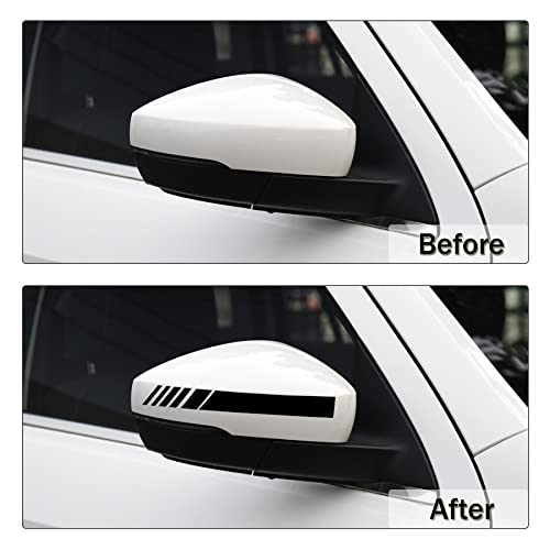 Singaro Car Exterior Accessories Rear View Mirror Stickers Decor Car Body Sticker Vinyl 4Pcs (Black) #TOP2
