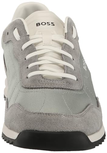 Image of BOSS Men's Zayn Low Profile Suede Leather Two Tone Sneaker