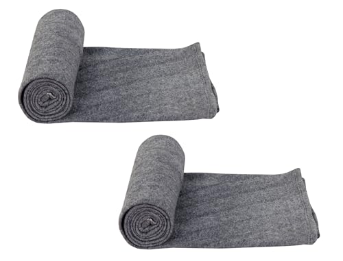 Image of Dream Living Woolen Blanket Warm and Super Soft Single Bed Blankets for All Season Multipurpose Polar Fleece /Summer AC Blanket /Single Bed Blanket /Light Weight Blanket (Grey, Pack of 2)-300 TC